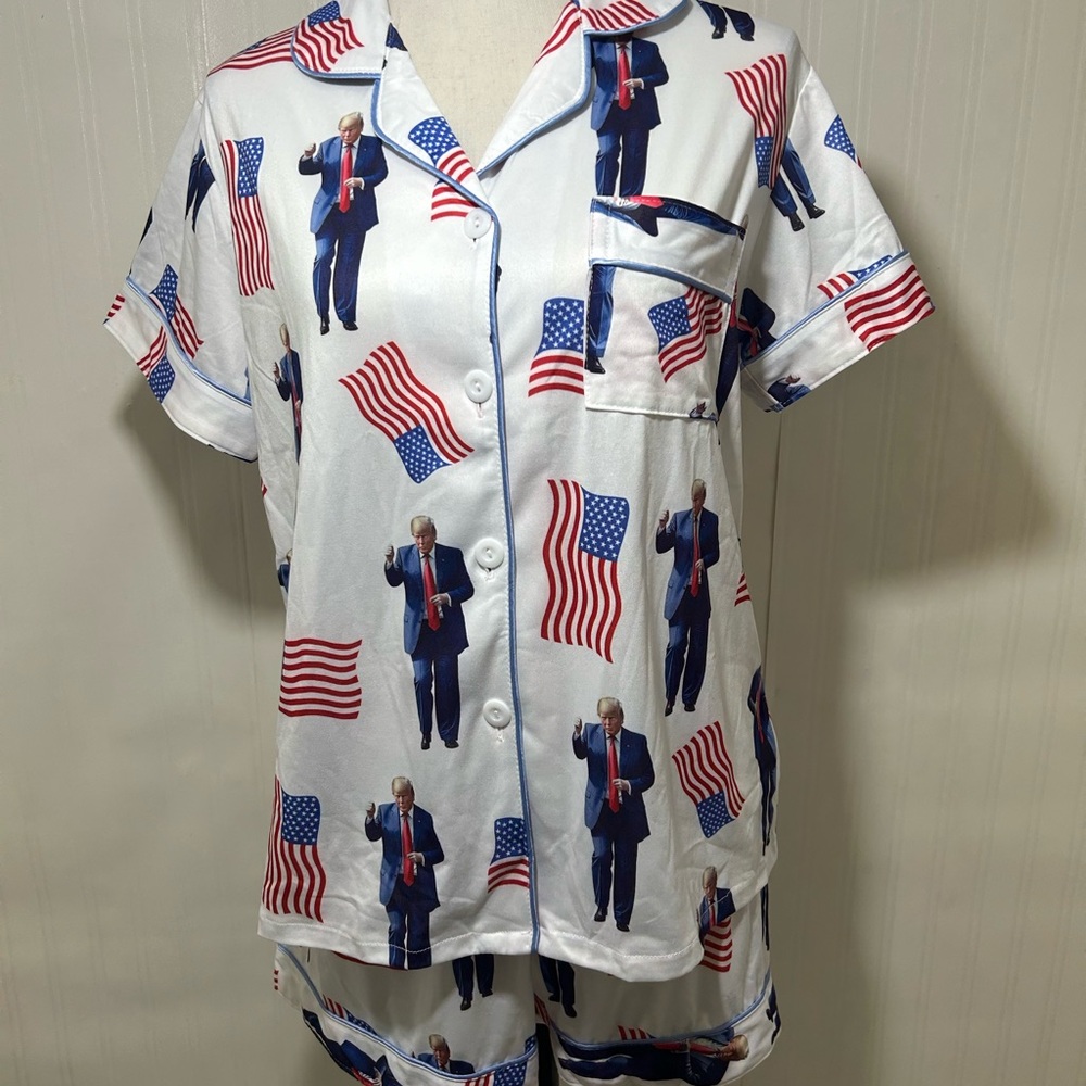 Patriotic Pajama Set with Dancing Donald Trump.